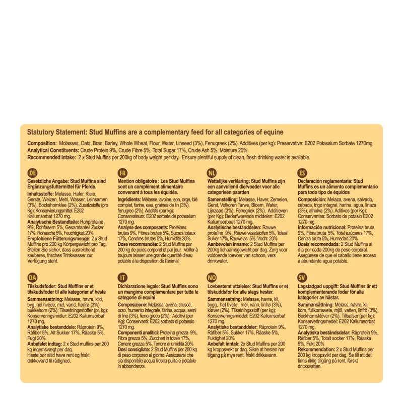 Stud Muffins 15pcs 400gr Snoepjes en likstenen - Maddelin Equestrian Stud Muffins