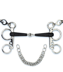 Stübben 2242 Pelham rubber covered single jointed Pelham - Maddelin Equestrian Maddelin Equestrian
