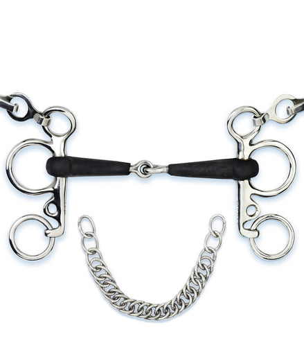 Stübben 2242 Pelham rubber covered single jointed Pelham - Maddelin Equestrian Maddelin Equestrian