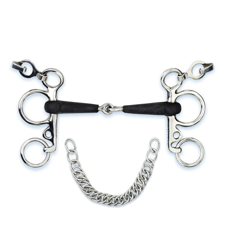Stübben 2242 Pelham rubber covered single jointed Pelham - Maddelin Equestrian Maddelin Equestrian