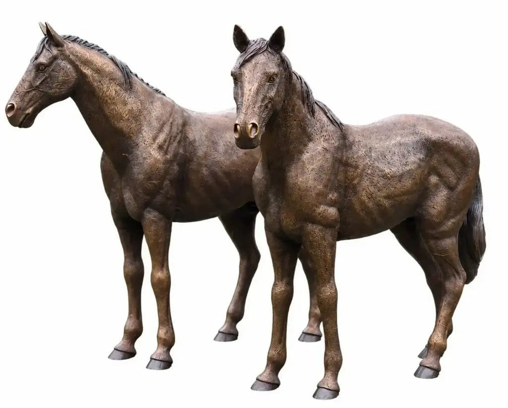 Thermobrass Bronzen Beeld Koppel Paarden | Maddelin Equestrian