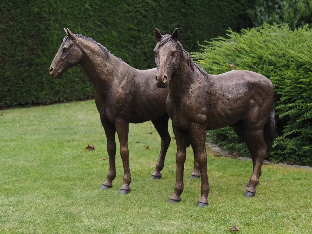 Thermobrass Bronzen Beeld Koppel Paarden | Maddelin Equestrian