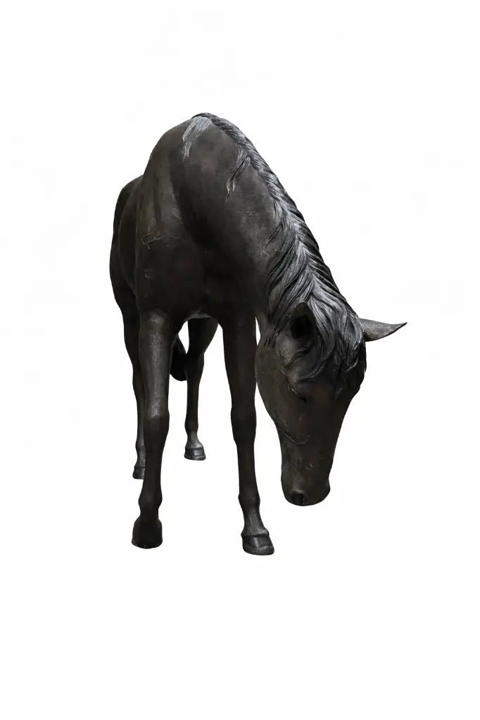 Thermobrass Bronzen Beeld Levensgroot Paard Hoofd Omlaag | Maddelin Equestrian