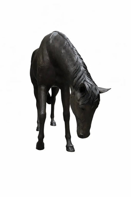 Thermobrass Bronzen Beeld Levensgroot Paard Hoofd Omlaag | Maddelin Equestrian