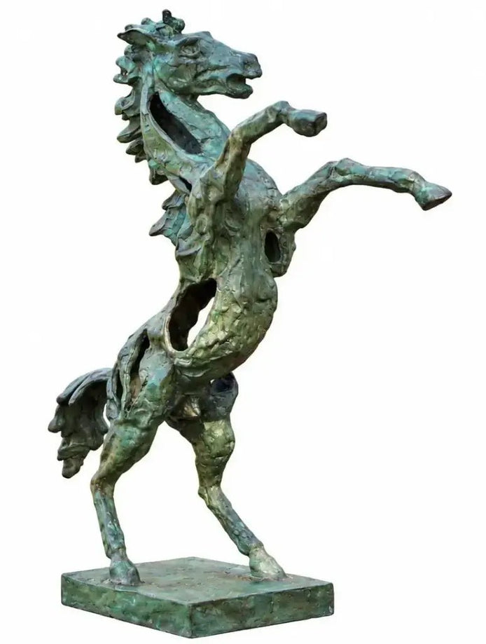 Thermobrass Bronzen Beeld Modern Steigerend Paard | Maddelin Equestrian
