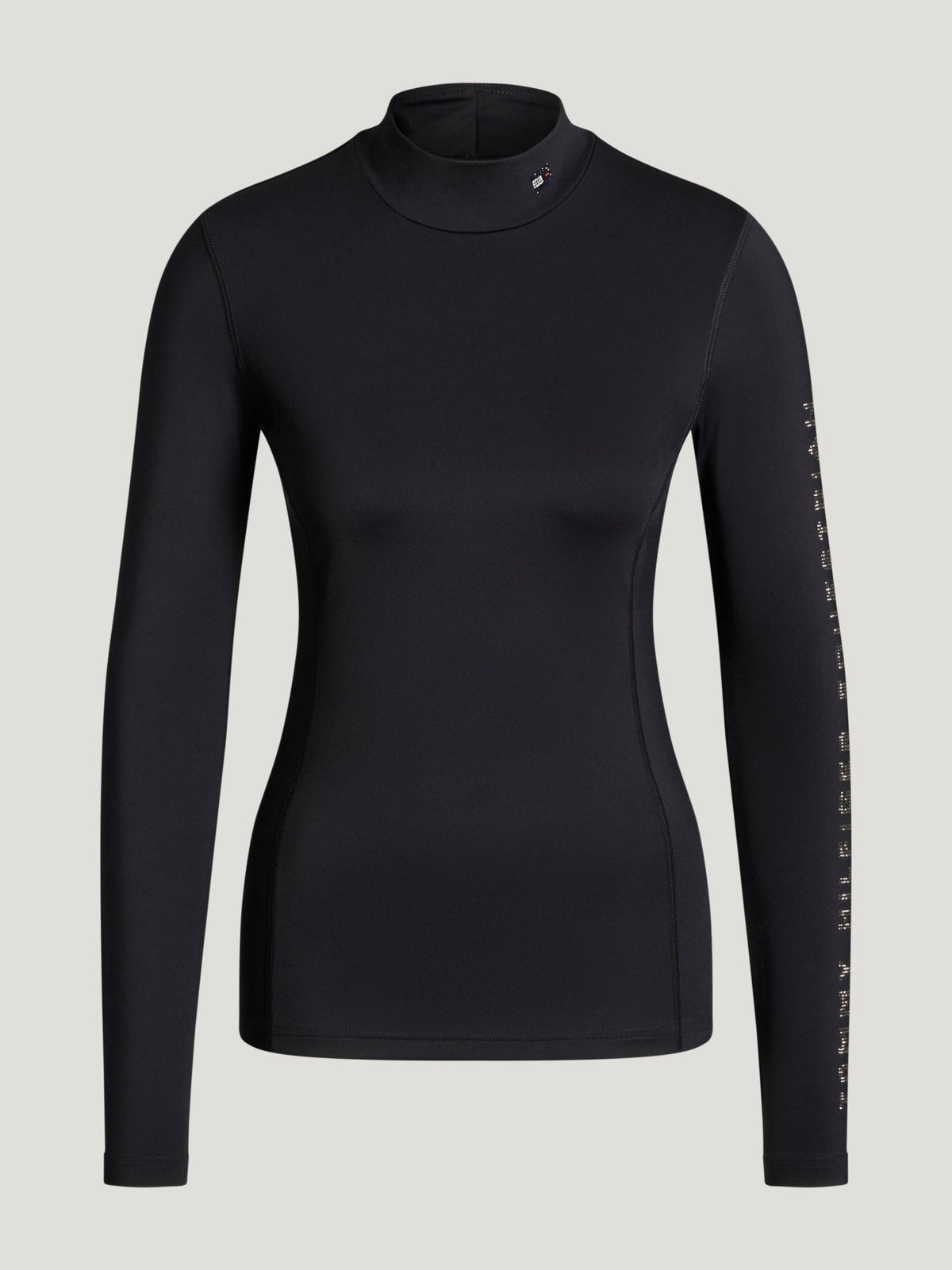 Tommy Hilfiger Amelie Rhinestone High Neck Baselayer Dames Dames Shirts - Maddelin Equestrian