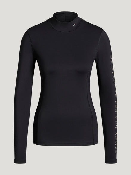 Tommy Hilfiger Amelie Rhinestone High Neck Baselayer Dames Dames Shirts - Maddelin Equestrian