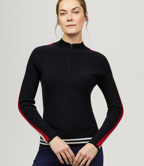 Tommy Hilfiger Carol 1/4 Zip Sweater Dames Dames Shirts - Maddelin Equestrian Tommy Hilfiger Equestrian