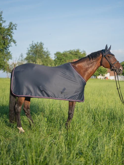 Tommy Hilfiger Equestrian Kingston Light & Dry Color Block Paardendeken Desert Sky Zweetdekens - Maddelin Equestrian