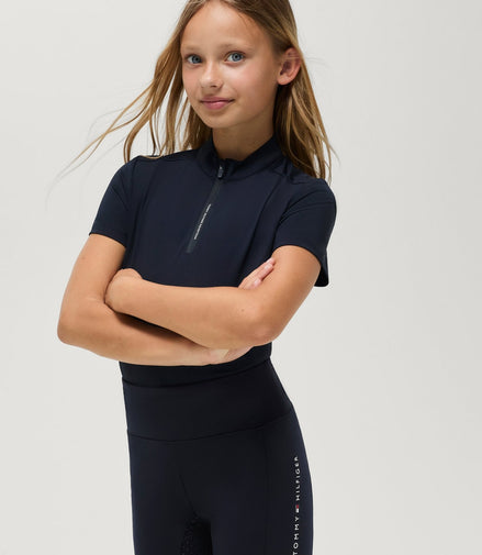 Tommy Hilfiger Equestrian Palma 1/4 Training Top Kids Dames Shirts - Maddelin Equestrian Tommy Hilfiger Equestrian