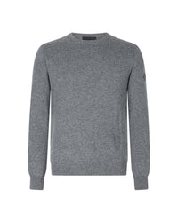 Trolle Tonal Cashmere Logo Crew Sweater Heren Heren Shirts & sweaters - Maddelin Equestrian Trolle