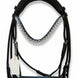 Utzon Olympic Stang & Trens Crystal Black Silver With Empire Browband Clear Full Stang & Trens - Maddelin Equestrian