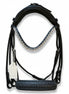 Utzon Olympic Stang & Trens Crystal Black Silver With Empire Browband Clear Full Stang & Trens - Maddelin Equestrian Utzon Equestrian