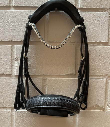 Utzon Olympic Stang & Trens Crystal Brass Elegant Frontriem Clear Stang & Trens - Maddelin Equestrian Utzon Equestrian