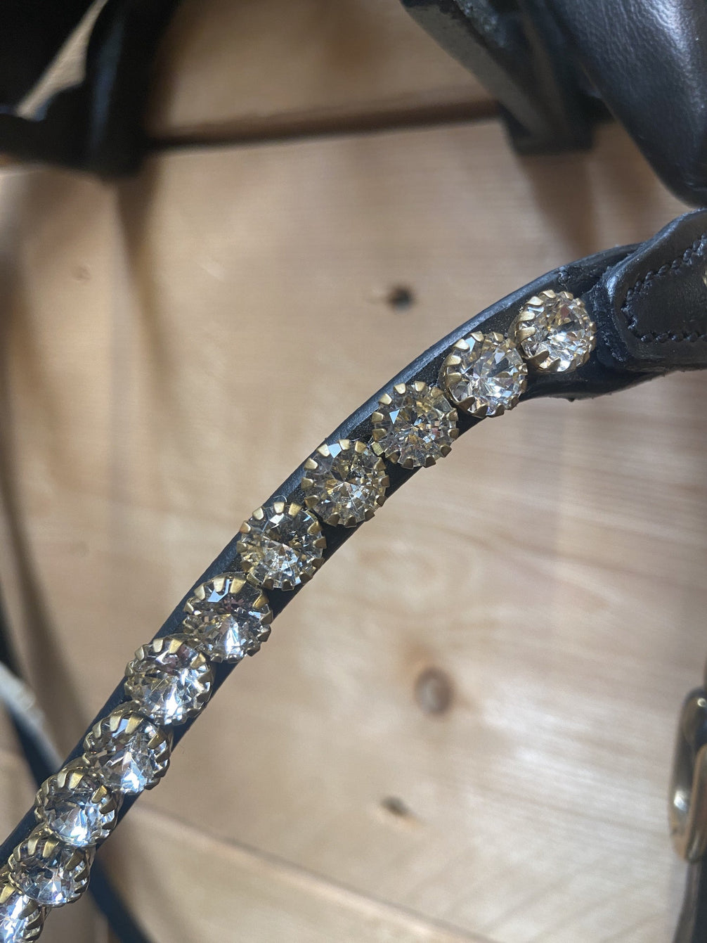 Utzon Olympic Stang & Trens Crystal Brass Elegant Frontriem Clear Stang & Trens - Maddelin Equestrian Utzon Equestrian