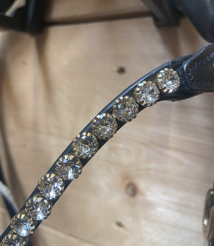 Utzon Olympic Stang & Trens Crystal Brass Elegant Frontriem Clear Stang & Trens - Maddelin Equestrian Utzon Equestrian