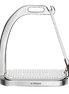 Sprenger Peacock Stirrups with rubber ring - Stainless steel; size 110 mm Black rubber pad