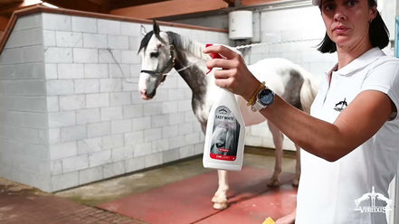 Veredus Easy White Droogshampoo voor grijze paarden Verzorgingsproducten - Maddelin Equestrian Veredus