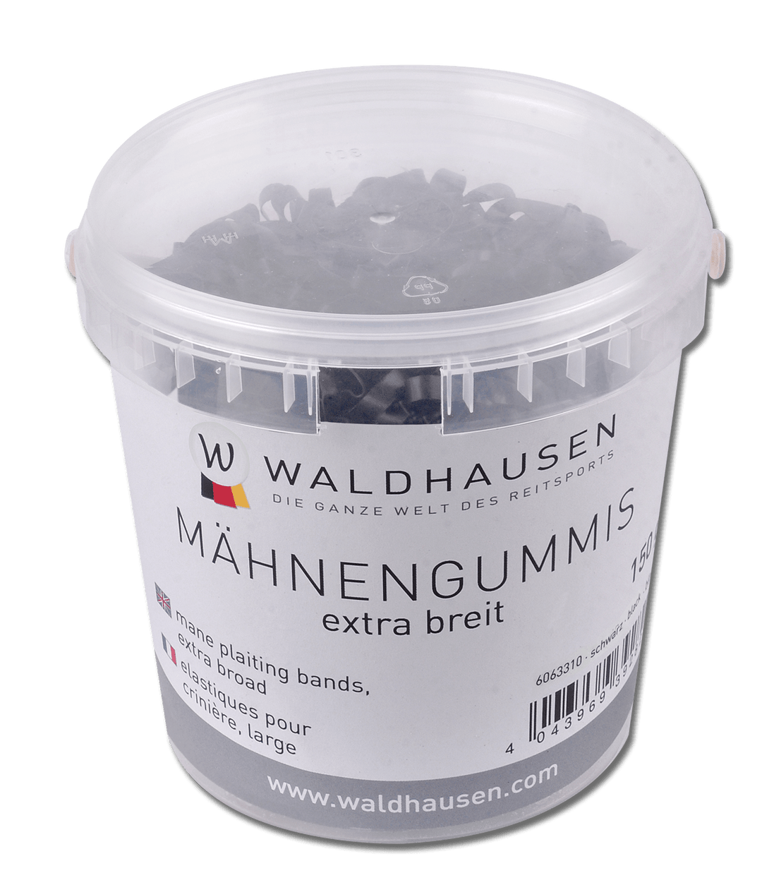 Waldhausen Vlechtelastiekjes Extra Breed Zwart Borstels & toebehoren - Maddelin Equestrian Waldhausen