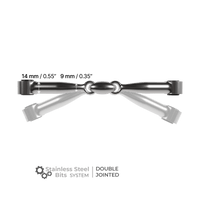 Winderen Mondstuk Dubbel Gebroken Stainless Steel Toebehoren bitten - Maddelin Equestrian Winderen