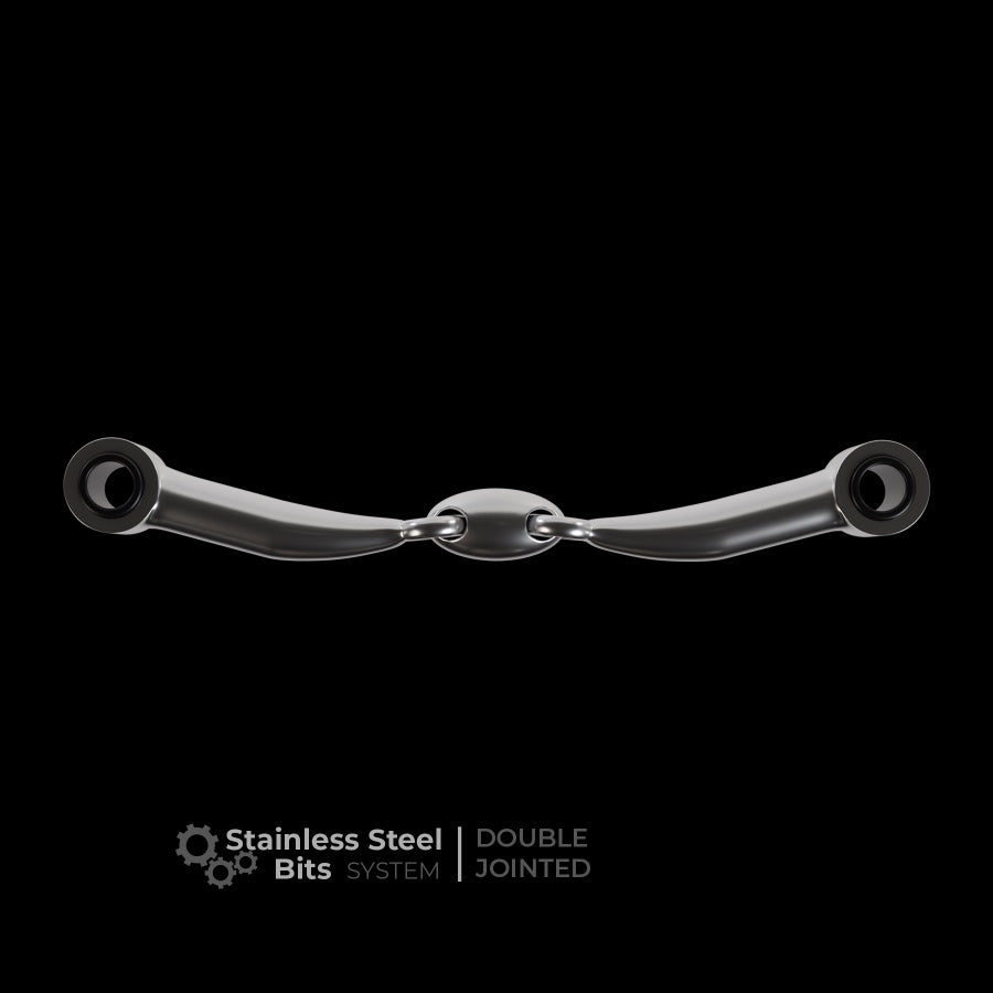 Winderen Mondstuk Dubbel Gebroken Stainless Steel Toebehoren bitten - Maddelin Equestrian Winderen