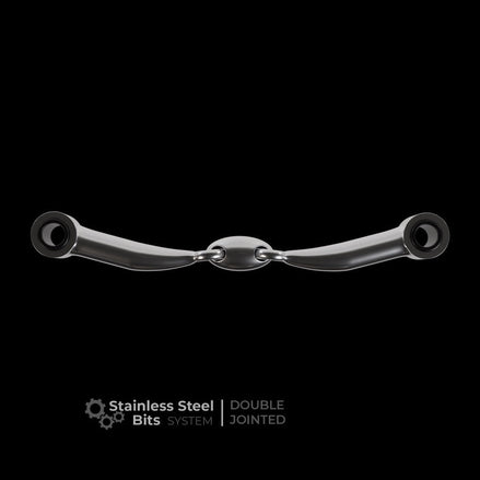Winderen Mondstuk Dubbel Gebroken Stainless Steel Toebehoren bitten - Maddelin Equestrian Winderen