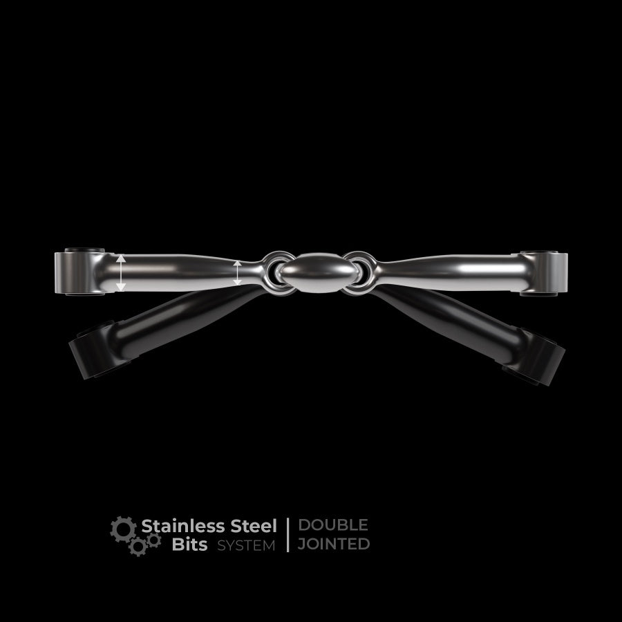 Winderen Mondstuk Dubbel Gebroken Stainless Steel Toebehoren bitten - Maddelin Equestrian Winderen