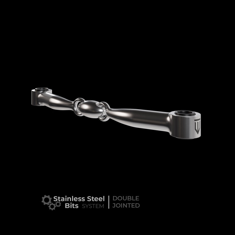 Winderen Mondstuk Dubbel Gebroken Stainless Steel Toebehoren bitten - Maddelin Equestrian Winderen