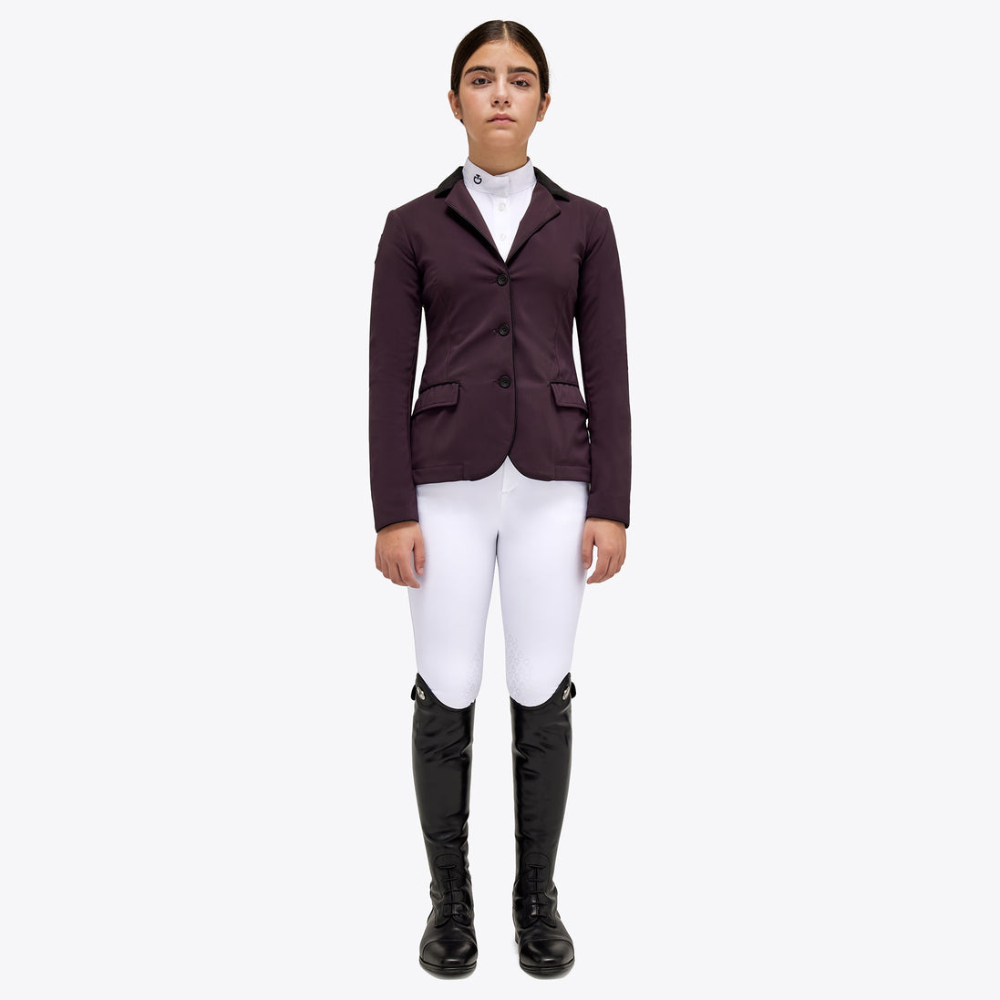 Cavalleria Toscana Meisjes Gp Young Rider Jas Dark Purple (3A00)